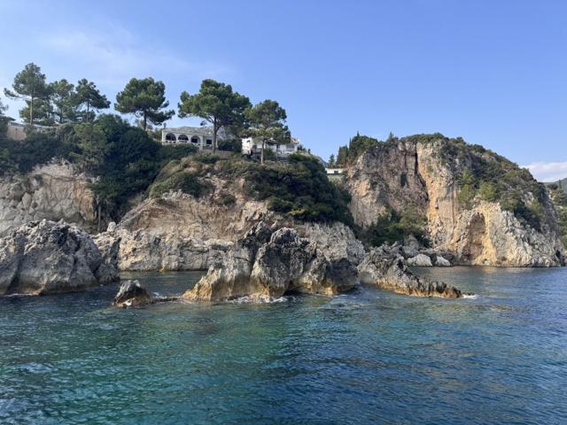 Rocky coastline and pines near Paleokastritsa, Corfu