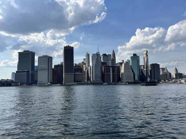 Lower Manhattan skyline across the water from Brooklyn