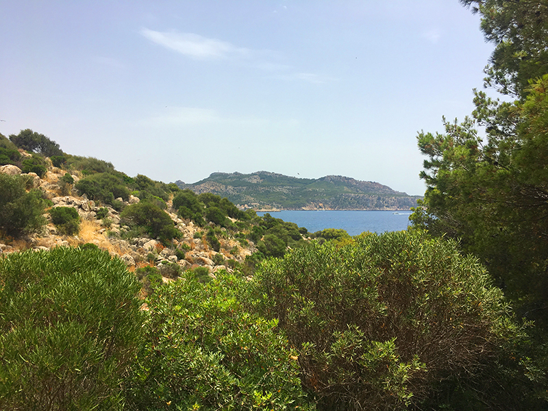 Dragnera Island with mainland Mallorca visible in the background